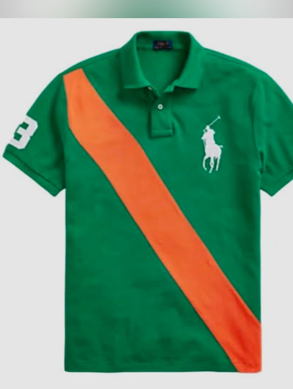 NWT Polo Ralph Lauren Classic Fit Big Pony Diagonal Sash Polo Shirt XL